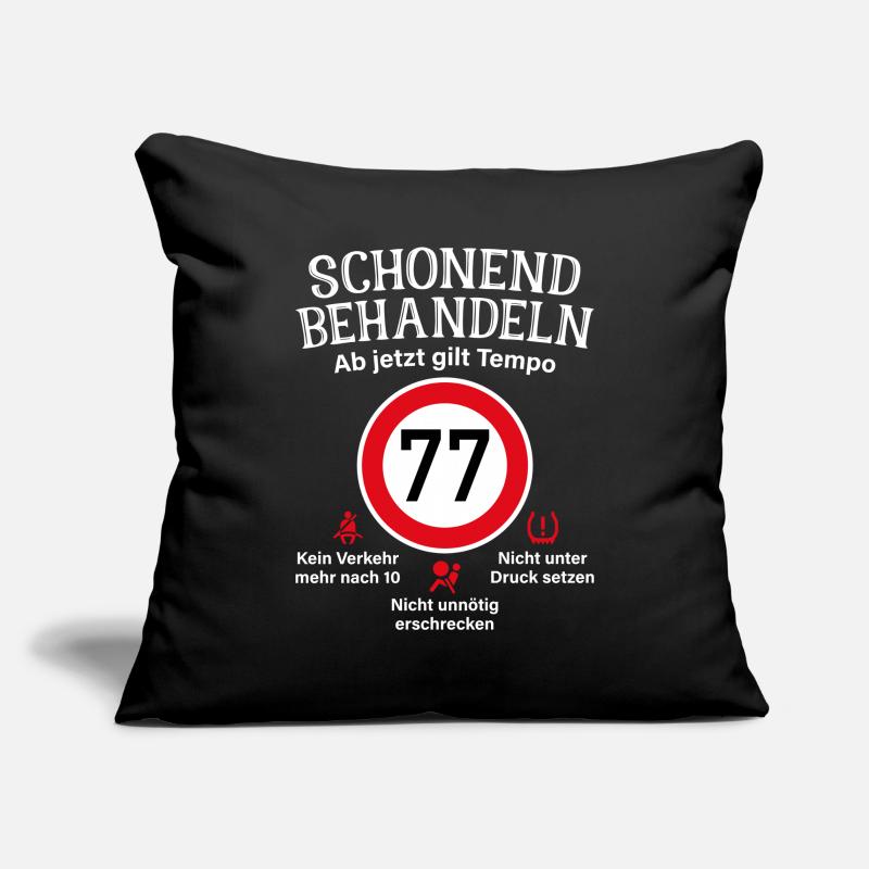 77. Geburtstag Schonend Behandeln 77 Tempolimit 77 Sofakissenbezug 45 x 45 cm