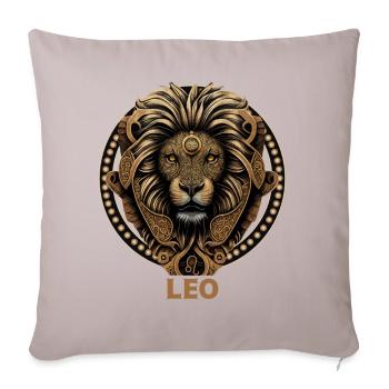 Symbole astrologique du zodiaque Lion Constellation - Housse de coussin décorative 45 x 45 cm - taupe clair - Devant