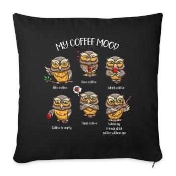 Amoureux des oiseaux sauvages - Housse de coussin décorative 45 x 45 cm - noir - Devant