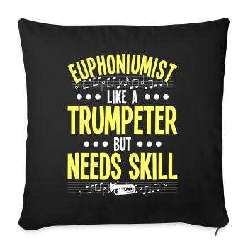 Euphonium Euphonium Player Brass Euphonist - Sofa pillowcase 17,3'' x 17,3'' (45 x 45 cm) - black - Front