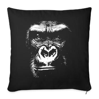 Funny Monkey T-Shirt - Sofa pillowcase 17,3'' x 17,3'' (45 x 45 cm) - black - Front