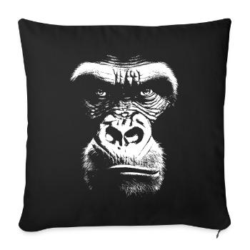 Funny Monkey T-Shirt - Sofa pillowcase 17,3'' x 17,3'' (45 x 45 cm) - black - Front