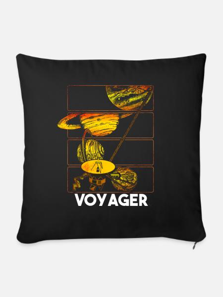 Voyager Raumsonde Weltraum Raumfahrt - Sofakissenbezug 45 x 45 cm - Schwarz