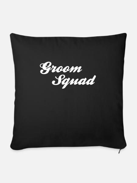Bräutigam groom JGA - Sofakissenbezug 45 x 45 cm - Schwarz