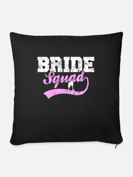 Bride Squad - Sofakissenbezug 45 x 45 cm - Schwarz