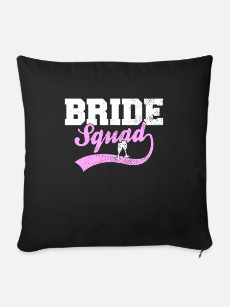 Bride Squad - Sofakissenbezug 45 x 45 cm - Schwarz
