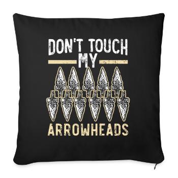 Ne touchez pas à mes pointes de flèches Chasse aux pointes de flèches - Housse de coussin décorative 45 x 45 cm - noir - Devant