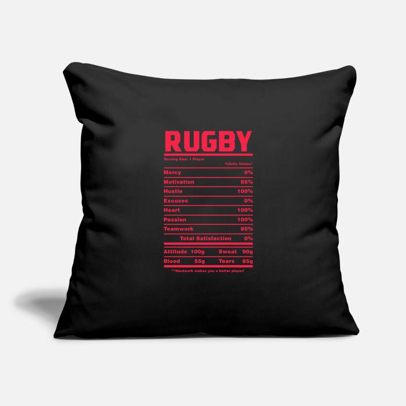Rugby Housse de coussin décorative 45 x 45 cm