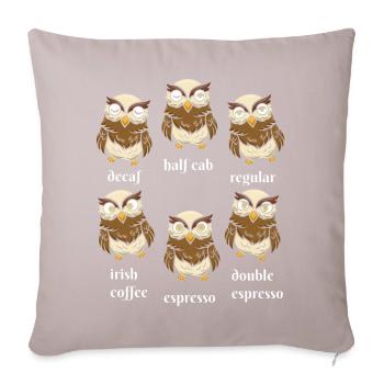 Bird Watching Caffeine Drinkers - Sofa pillowcase 17,3'' x 17,3'' (45 x 45 cm) - light taupe - Front