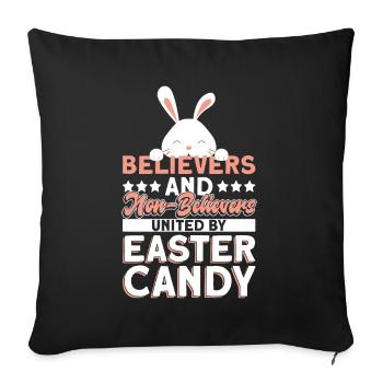 Atheist Easter Anti Religion Anti Church Atheism - Sofa pillowcase 17,3'' x 17,3'' (45 x 45 cm) - black - Front