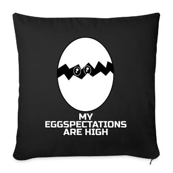 Chicken Eggs Funny Chicken Egg Egg Chickens - Sofa pillowcase 17,3'' x 17,3'' (45 x 45 cm) - black - Front
