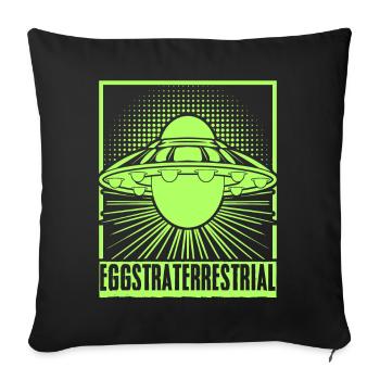 Alien Egg Extraterrestrial Eggs Spaceship - Sofa pillowcase 17,3'' x 17,3'' (45 x 45 cm) - black - Front