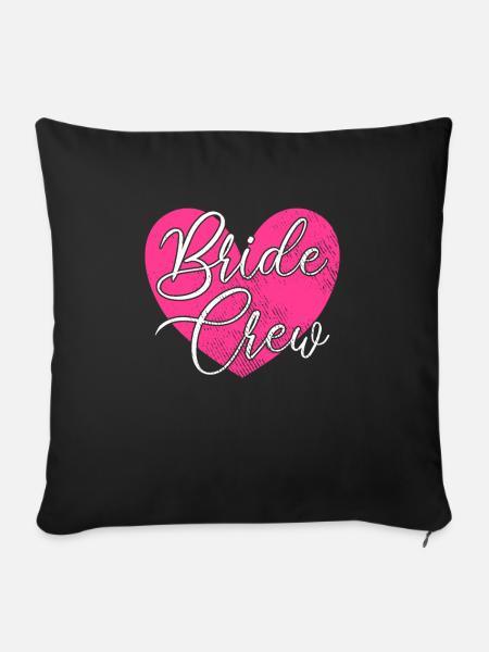 Team Braut bride crew - Sofakissenbezug 45 x 45 cm - Schwarz