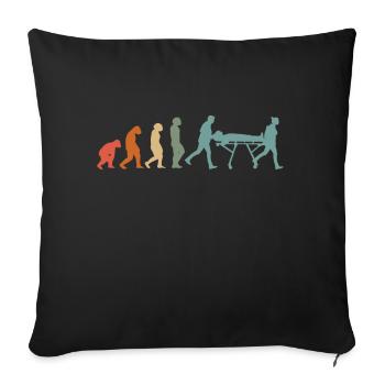 Ambulance paramédicale d’urgence Sani - Housse de coussin décorative 45 x 45 cm - noir - Devant