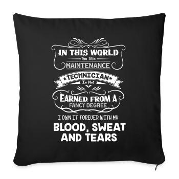 Forever Title Maintenance Technician - Sofa pillowcase 17,3'' x 17,3'' (45 x 45 cm) - black - Front