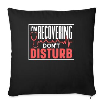 Je s’il vous plaît ne pas déranger la récupération - Housse de coussin décorative 45 x 45 cm - noir - Devant