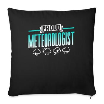 Fier météorologue Prévisions météorologiques Météorologie - Housse de coussin décorative 45 x 45 cm - noir - Devant