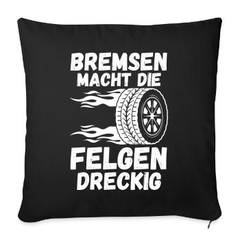 Auto Mechaniker KFZ Mechatroniker Tuner Schrauber - Sofakissenbezug 45 x 45 cm - Schwarz - Vorne