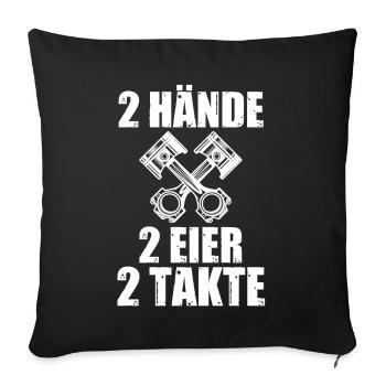 Auto Mechaniker KFZ Mechatroniker Tuner Schrauber - Sofakissenbezug 45 x 45 cm - Schwarz - Vorne