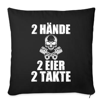 Auto Mechaniker KFZ Mechatroniker Tuner Schrauber - Sofakissenbezug 45 x 45 cm - Schwarz - Vorne