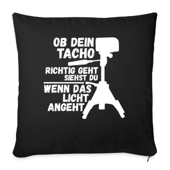 Auto Mechaniker KFZ Mechatroniker Tuner Schrauber - Sofakissenbezug 45 x 45 cm - Schwarz - Vorne