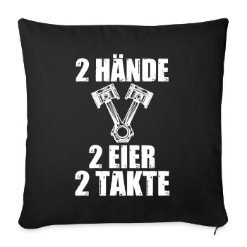 Auto Mechaniker KFZ Mechatroniker Tuner Schrauber - Sofakissenbezug 45 x 45 cm - Schwarz - Vorne
