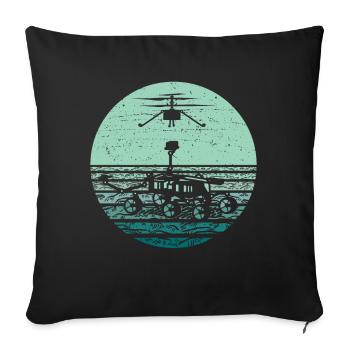Planète Étoiles Galaxie Lunaire - Housse de coussin décorative 45 x 45 cm - noir - Devant