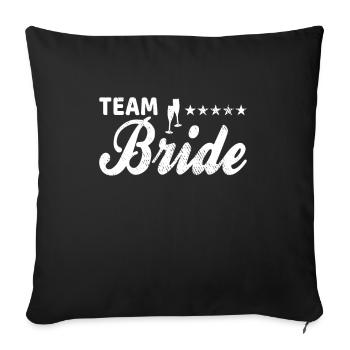 Épouse de l’équipe Épouse de l’équipe - Housse de coussin décorative 45 x 45 cm - noir - Devant
