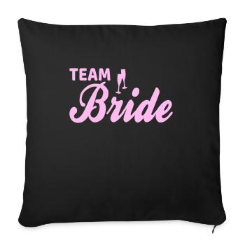 Épouse de l’équipe Épouse de l’équipe - Housse de coussin décorative 45 x 45 cm - noir - Devant