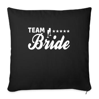 Épouse de l’équipe Épouse de l’équipe - Housse de coussin décorative 45 x 45 cm - noir - Devant
