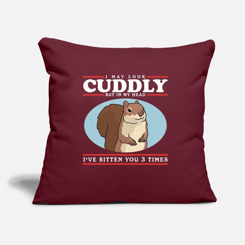 Süßes Eichhörnchen Grauhörnchen Hörnchen Geschenk Sofakissenbezug 45 x 45 cm