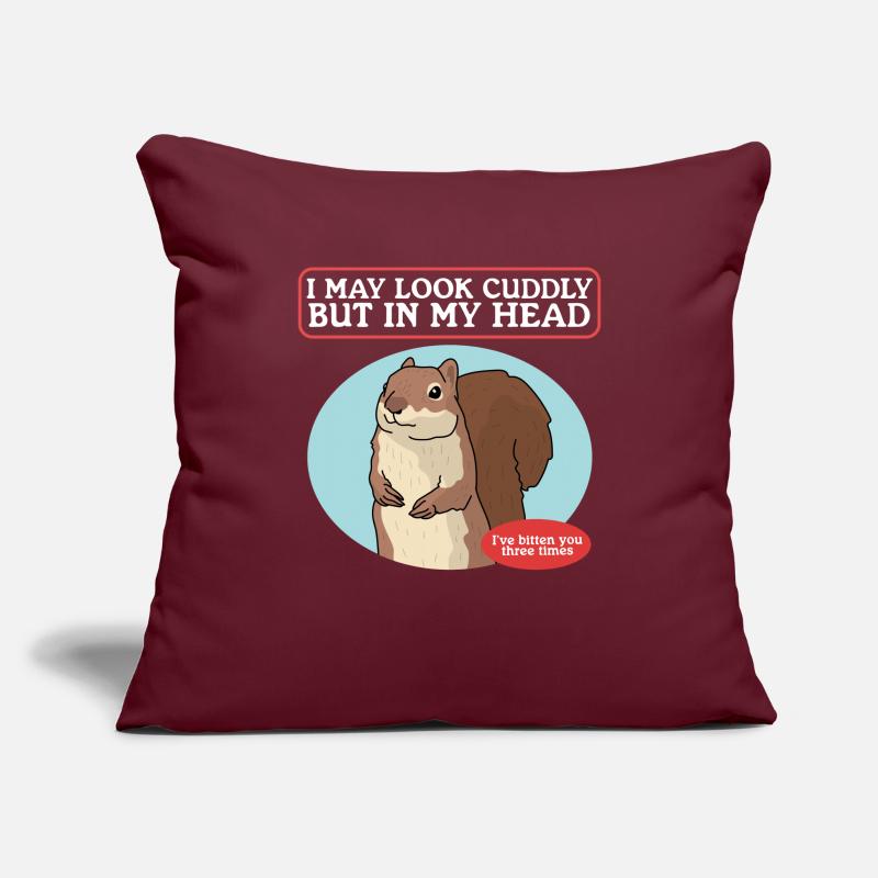 Süßes Eichhörnchen Hörnchen Grauhörnchen Geschenk Sofakissenbezug 45 x 45 cm