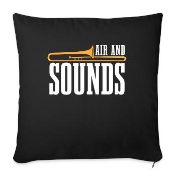 Trombone Air And Sounds Marching Band Tromboniste - Housse de coussin décorative 45 x 45 cm - noir - Devant