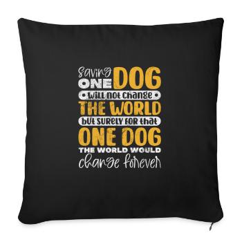 Animal Rescue Animal Rights Animal Love Pet Gift - Housse de coussin décorative 45 x 45 cm - noir - Devant