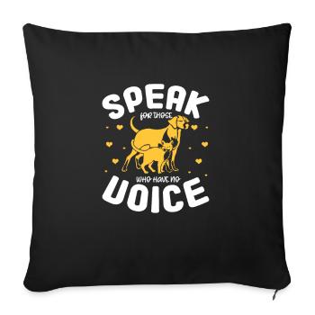 Animal Rescue - Sofa pillowcase 17,3'' x 17,3'' (45 x 45 cm) - black - Front