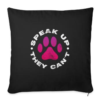 Animal Rescue Animal Rights Animal Love Pet Gift - Housse de coussin décorative 45 x 45 cm - noir - Devant