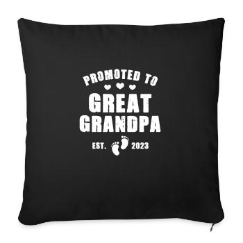 Schwangerschaft Opa Schwanger Geburt Baby Geschenk - Sofakissenbezug 45 x 45 cm - Schwarz - Vorne