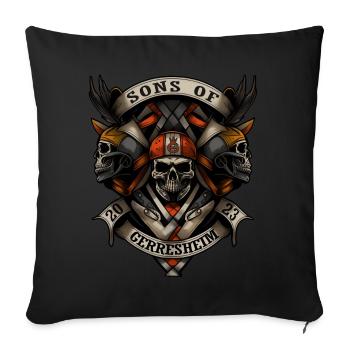 Sons of Gerresheim Düsseldorf - Sofa pillowcase 17,3'' x 17,3'' (45 x 45 cm) - black - Front