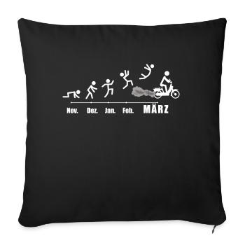 Mofa Mofafahrer Moped Mofa 25 kmh Mofasaison Mofa - Sofakissenbezug 45 x 45 cm - Schwarz - Vorne