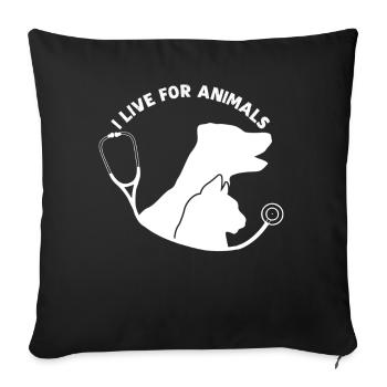 Veterinary Medicine Veterinarian - Sofa pillowcase 17,3'' x 17,3'' (45 x 45 cm) - black - Front