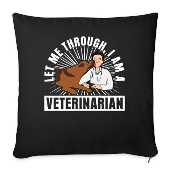 Veterinarian Veterinary Veterinary Medicine - Sofa pillowcase 17,3'' x 17,3'' (45 x 45 cm) - black - Front