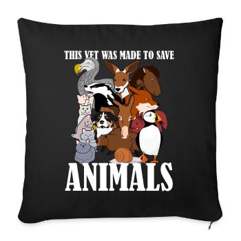 Veterinarian Veterinarian Veterinary Medicine - Sofa pillowcase 17,3'' x 17,3'' (45 x 45 cm) - black - Front