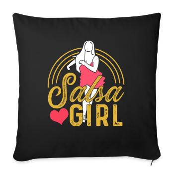 Salsa Girl Mama Dance Dance Dancer Hobby - Housse de coussin décorative 45 x 45 cm - noir - Devant