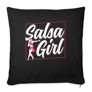 Salsa Girls Mama Dancing Dancers Dance Hobby - Housse de coussin décorative 45 x 45 cm - noir - Devant