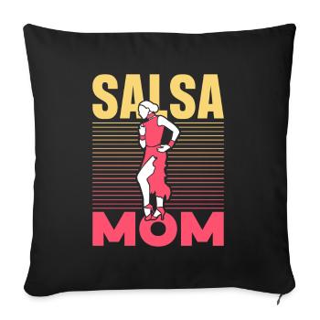 Salsa Mama Hobby Dance Dancer Dancing - Sofa pillowcase 17,3'' x 17,3'' (45 x 45 cm) - black - Front