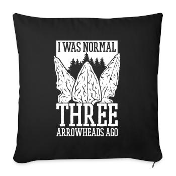 J’étais normal il y a trois pointes de flèches Conseils de chasse - Housse de coussin décorative 45 x 45 cm - noir - Devant