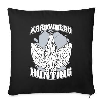Conseils de chasse à la pointe de flèche Chasseur de pointes de flèches - Housse de coussin décorative 45 x 45 cm - noir - Devant