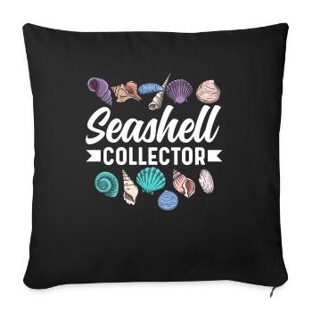 Collecteurs de coquillages Collecteurs de coquillages Collecte de moules - Housse de coussin décorative 45 x 45 cm - noir - Devant