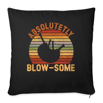 Absolut Blow-some Instrument Musician Bagpipes - Sofa pillowcase 17,3'' x 17,3'' (45 x 45 cm) - black - Front