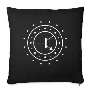 Génie électrique Génie électrique - Housse de coussin décorative 45 x 45 cm - noir - Devant
